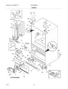 07 - Cabinet parts for Frigidaire Refrigerator FPHG2399MF2 / from AppliancePartsPros.com
