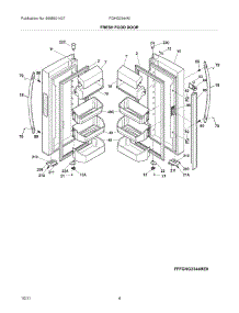 05 - Fresh Food Doors parts for Frigidaire Refrigerator FGHG2344ME2 / from AppliancePartsPros.com
