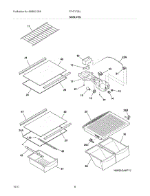 07 - Shelves parts for Frigidaire Refrigerator FFHT1725LS9 / from AppliancePartsPros.com
