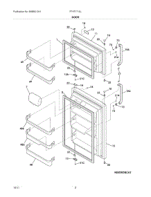 03 - Door parts for Frigidaire Refrigerator FFHT1715LB7 / from AppliancePartsPros.com