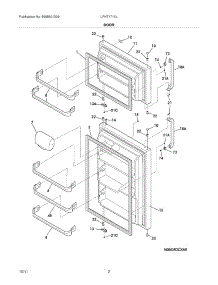 03 - Doors parts for Frigidaire Refrigerator LFHT1713LQ4 / from AppliancePartsPros.com