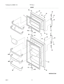 03 - Door parts for Frigidaire Refrigerator FRT18L4JBE / from AppliancePartsPros.com