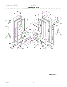 05 - Fresh Food Doors parts for Frigidaire Refrigerator FGHB2844LM7 / from AppliancePartsPros.com