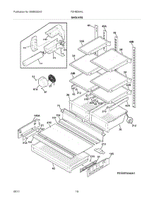 09 - Shelves parts for Frigidaire Refrigerator FGHB2844LF7 / from AppliancePartsPros.com