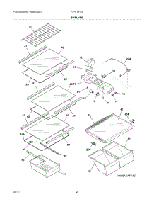 07 - Shelves parts for Frigidaire Refrigerator FFHT1816LK5 / from AppliancePartsPros.com