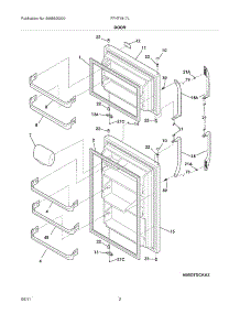 03 - Door parts for Frigidaire Refrigerator FFHT1817LW5 / from AppliancePartsPros.com