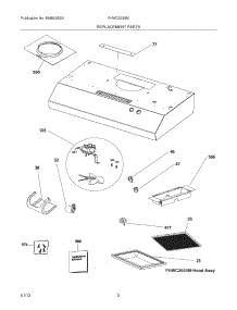 03 - Recommended Spare Parts parts for Frigidaire Hood FHWC3025MWA / from AppliancePartsPros.com
