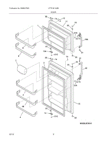 03 - Doors parts for Frigidaire Refrigerator LFTR1814LBB / from AppliancePartsPros.com