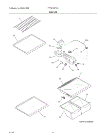 07 - Shelves parts for Frigidaire Refrigerator FFTR21D2PW2 / from AppliancePartsPros.com