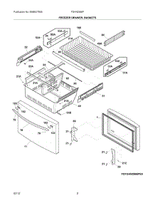 03 - Freezer Drawer, Baskets parts for Frigidaire Refrigerator FGHN2866PF0 / from AppliancePartsPros.com