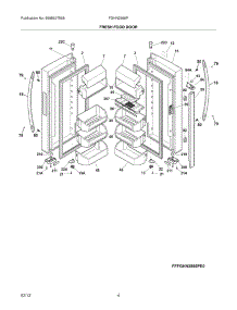 05 - Fresh Food Doors parts for Frigidaire Refrigerator FGHN2866PF0 / from AppliancePartsPros.com