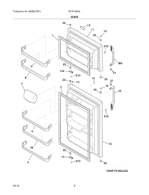 03 - Doors parts for Frigidaire Refrigerator NFTR18X4LBA / from AppliancePartsPros.com
