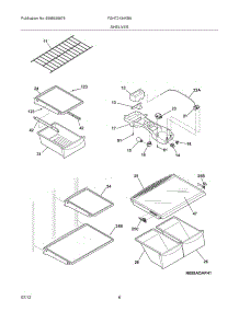 07 - Shelves parts for Frigidaire Refrigerator FGHT2134KB8 / from AppliancePartsPros.com