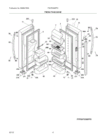 05 - Fresh Food Doors parts for Frigidaire Refrigerator FGHF2366PF0 / from AppliancePartsPros.com