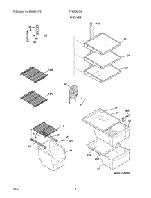09 - Shelves parts for Frigidaire Refrigerator FFHS2622MBC / from AppliancePartsPros.com