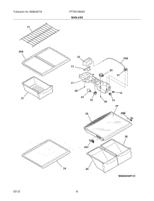 07 - Shelves parts for Frigidaire Refrigerator FFTR2126NW2 / from AppliancePartsPros.com