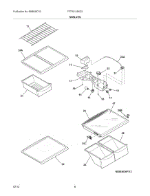 07 - Shelves parts for Frigidaire Refrigerator FFTR2126NQ3 / from AppliancePartsPros.com