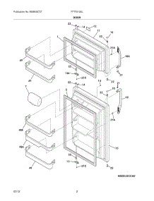 03 - Doors parts for Frigidaire Refrigerator FFTR2126LBD / from AppliancePartsPros.com