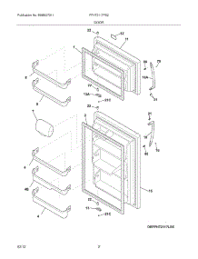 03 - Doors parts for Frigidaire Refrigerator FFHT2117PS2 / from AppliancePartsPros.com