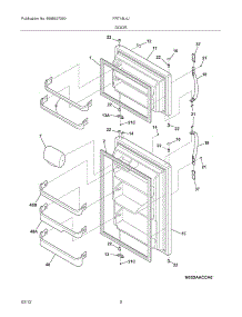 03 - Doors parts for Frigidaire Refrigerator FRT18L4JWH / from AppliancePartsPros.com