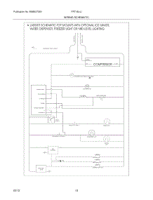 10 - Wiring Schematic parts for Frigidaire Refrigerator FRT18L4JWH / from AppliancePartsPros.com