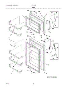 03 - Door parts for Frigidaire Refrigerator NFTR18X4LS7 / from AppliancePartsPros.com