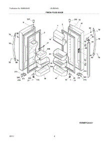 05 - Fresh Food Doors parts for Frigidaire Refrigerator LGUB2642LF5 / from AppliancePartsPros.com