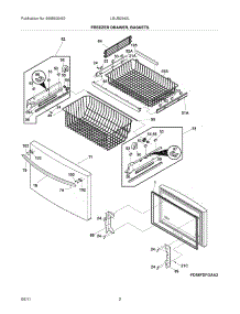 03 - Freezer Drawer / Baskets parts for Frigidaire Refrigerator LGUB2642LP5 / from AppliancePartsPros.com