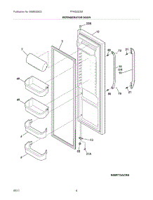 05 - Refrigerator Door parts for Frigidaire Refrigerator FFHS2322MS1 / from AppliancePartsPros.com