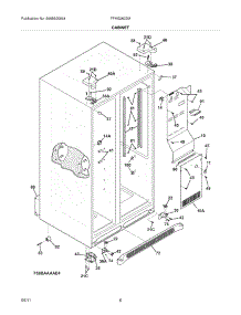 07 - Cabinet parts for Frigidaire Refrigerator FFHS2622MW1 / from AppliancePartsPros.com