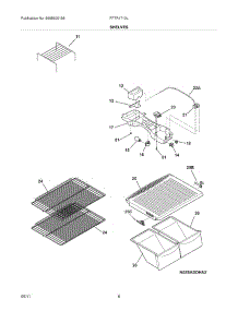 07 - Shelves parts for Frigidaire Refrigerator FFTR1713LW8 / from AppliancePartsPros.com