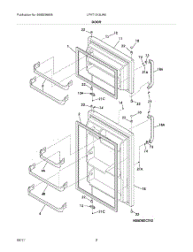 03 - Door parts for Frigidaire Refrigerator LFHT1513LW6 / from AppliancePartsPros.com