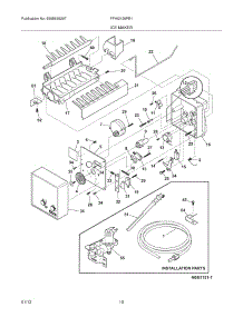 11 - Ice Maker parts for Frigidaire Refrigerator FFHI2126PB1 / from AppliancePartsPros.com