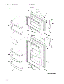 03 - Doors parts for Frigidaire Refrigerator FFHT2126PS2 / from AppliancePartsPros.com