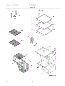 09 - Shelves parts for Frigidaire Refrigerator FFHS2322MB8 / from AppliancePartsPros.com