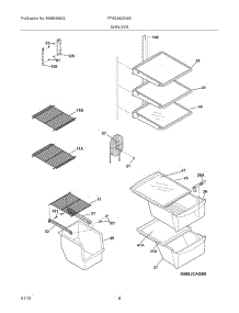09 - Shelves parts for Frigidaire Refrigerator FFSS2622NS0 / from AppliancePartsPros.com