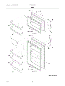 03 - Doors parts for Frigidaire Refrigerator FFTI2126NS3 / from AppliancePartsPros.com