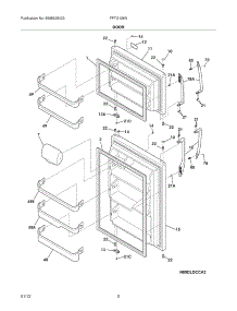 03 - Doors parts for Frigidaire Refrigerator FFTI2126NK1 / from AppliancePartsPros.com