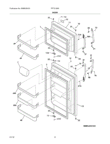 03 - Doors parts for Frigidaire Refrigerator FFTI2126NK2 / from AppliancePartsPros.com