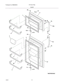 03 - Doors parts for Frigidaire Refrigerator FFHT1817PS0 / from AppliancePartsPros.com
