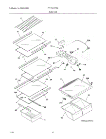 07 - Shelves parts for Frigidaire Refrigerator FFHT1817PS0 / from AppliancePartsPros.com