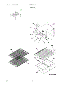 07 - Shelves parts for Frigidaire Refrigerator CFHT1713LZ9 / from AppliancePartsPros.com