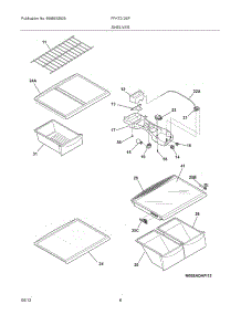 07 - Shelves parts for Frigidaire Refrigerator FFHT2126PW1 / from AppliancePartsPros.com