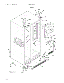 07 - Cabinet parts for Frigidaire Refrigerator FFHS2622MWA / from AppliancePartsPros.com