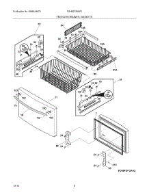 03 - Freezer Drawer, Baskets parts for Frigidaire Refrigerator FGHB2735NF0 / from AppliancePartsPros.com