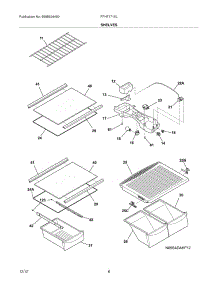07 - Shelves parts for Frigidaire Refrigerator FFHT1715LWB / from AppliancePartsPros.com