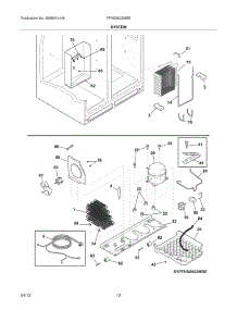 13 - System parts for Frigidaire Refrigerator FFHS2622MBB / from AppliancePartsPros.com