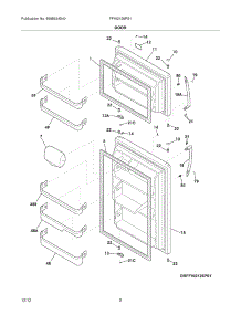 03 - Doors parts for Frigidaire Refrigerator FFHI2126PS1 / from AppliancePartsPros.com