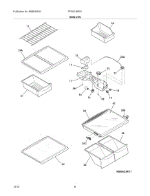 07 - Shelves parts for Frigidaire Refrigerator FFHI2126PS1 / from AppliancePartsPros.com