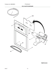 15 - Ice & Water Dispenser parts for Frigidaire Refrigerator FFSC2323LS7 / from AppliancePartsPros.com
